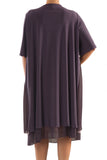 La Mouette Women's Plus Size Draped Chiffon Dress