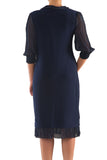 La Mouette Women's Plus Size Embroidered Polka Dot Dress