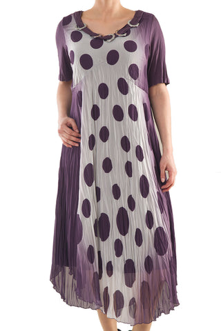 La Mouette Women's Plus Size Dress with Polka Dots