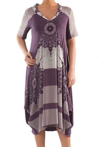 La Mouette Women's Plus Size Casual Tulip Dress with Print