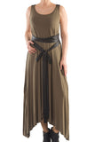 La Mouette Women's Plus Size Elegant Dress with Sash