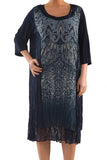 La Mouette Women's Plus Size Dress with Digital Print