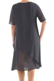 La Mouette Women's Plus Size Multi-Layered Chiffon Dress