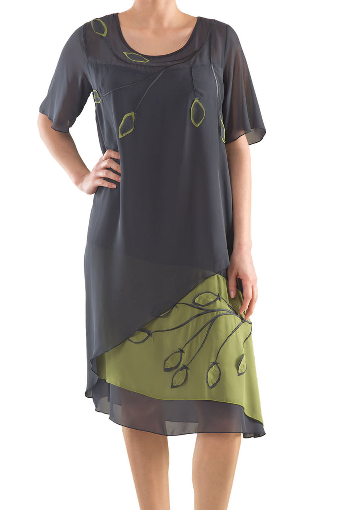 La Mouette Women's Plus Size Multi-Layered Chiffon Dress Fashion Carnaval Llc. dba Luukaa La Mouette Women's Plus Size Multi-Layered Chiffon Dress Fashion Carnaval Llc. dba Luukaa