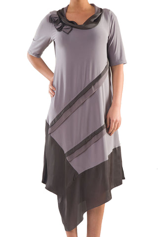 La Mouette Women's Plus Size Tulle Detail Cocktail Dress