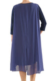 La Mouette Women's Plus Size Dress with Layered Cape Effect