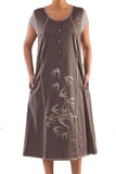 La Mouette Women's Plus Size Casual Poplin Dress