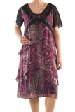 La Mouette Women's Plus Size Layered Animal Print Dress