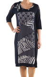 La Mouette Women's Plus Size Dress with Diagonal Panels