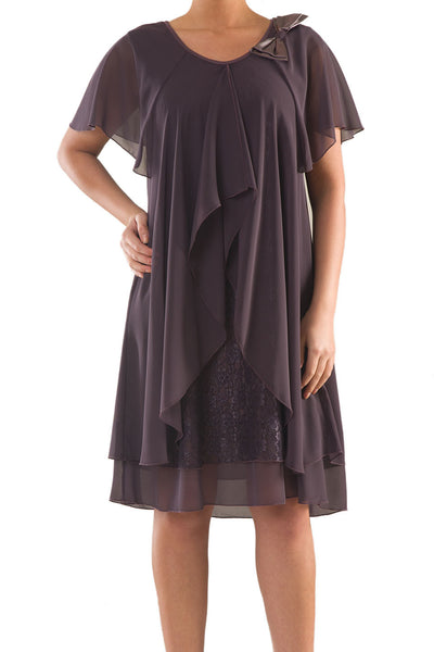 La Mouette Women's Plus Size Cocktail Dress with Lace