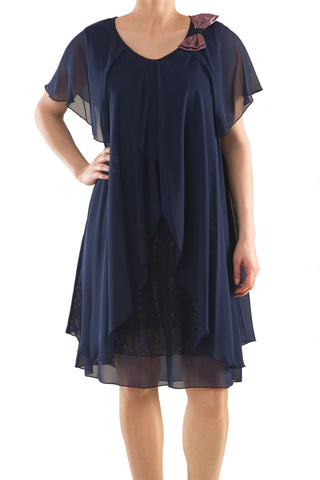 La Mouette Women's Plus Size Cocktail Dress with Lace