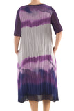 La Mouette Women's Plus Size Tie-Dye Crinkled Dress
