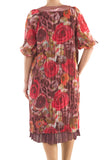La Mouette Women's Plus Size Crinkled Dress with Print