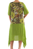 La Mouette Women's Plus Size Dress with Lace & Print