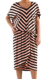 La Mouette Women's Plus Size Stripe-Crazy Wrap Dress